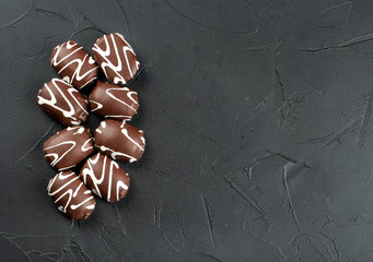 Chocolate chip cookies with icing