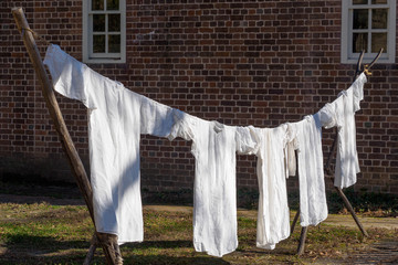 laundry on a clothesline
