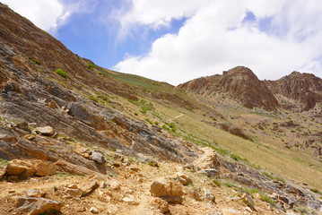 ザンスカール 山 空 雲