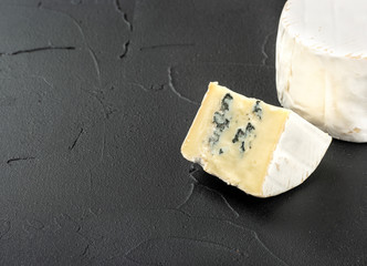 Brie cheese with slice