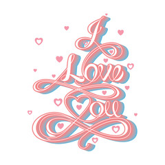 I Love You Typography