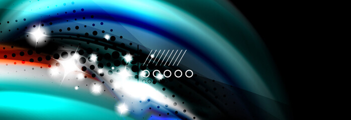 Color flow poster. Wave Liquid shape color background. Art design for your design