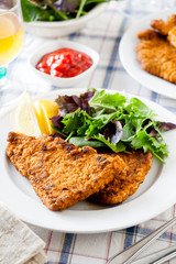 Pork Schnitzel With Green Salad