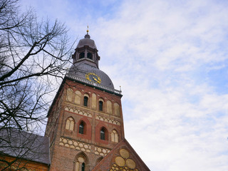 Obraz premium Famous landscape view of architecture in Latvia Riga old town