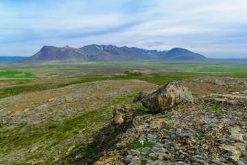 Fototapeta na wymiar Landscape in the Vatnsnes peninsula