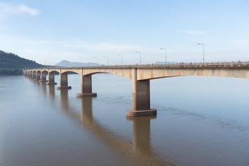 Fototapeta na wymiar Lao-Nippon Friendship Bridge in Pakse Laos