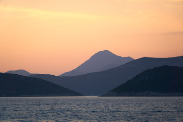 Mountain silhouettes in Croatia