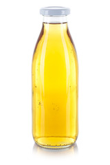 Apfelsaft Saft Getränk Flasche freigestellt Freisteller isoliert