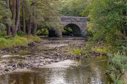 Stone bridge over the River Derwent in Baybridge, County Durham, England, UK