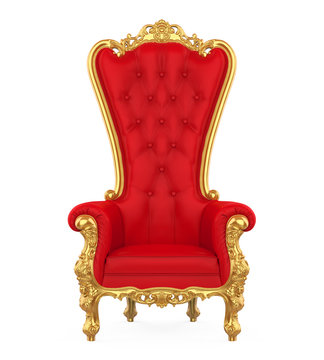 Red Throne Chair Isolated