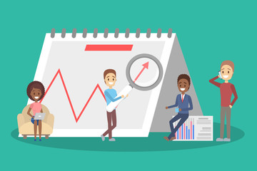 Business concept. Work wih data and financial operations