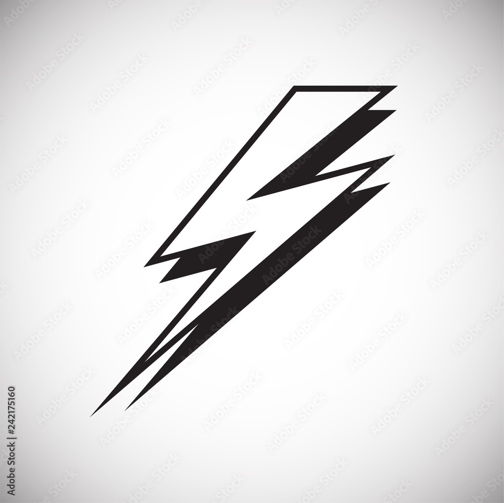 Fototapete Lightning icon on white background for graphic and web design, Modern simple vector sign. Internet concept. Trendy symbol for website design web button or mobile