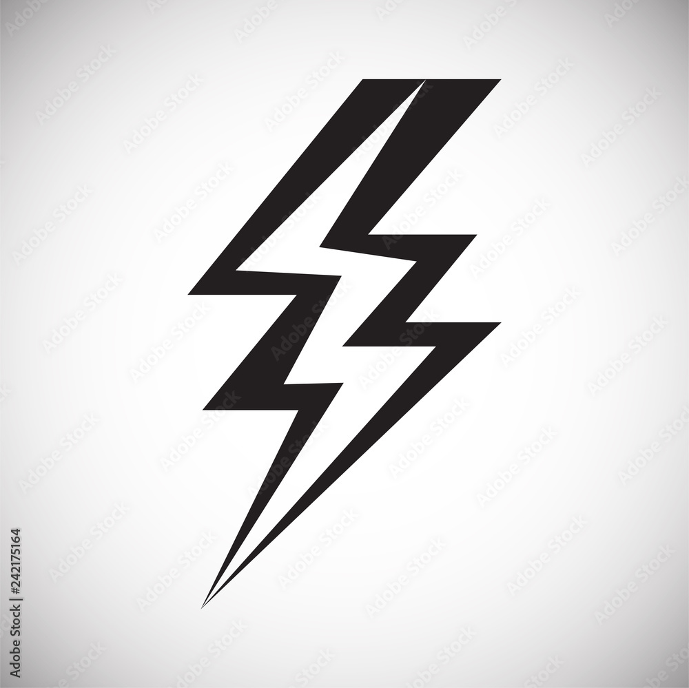 Fototapete Lightning icon on white background for graphic and web design, Modern simple vector sign. Internet concept. Trendy symbol for website design web button or mobile