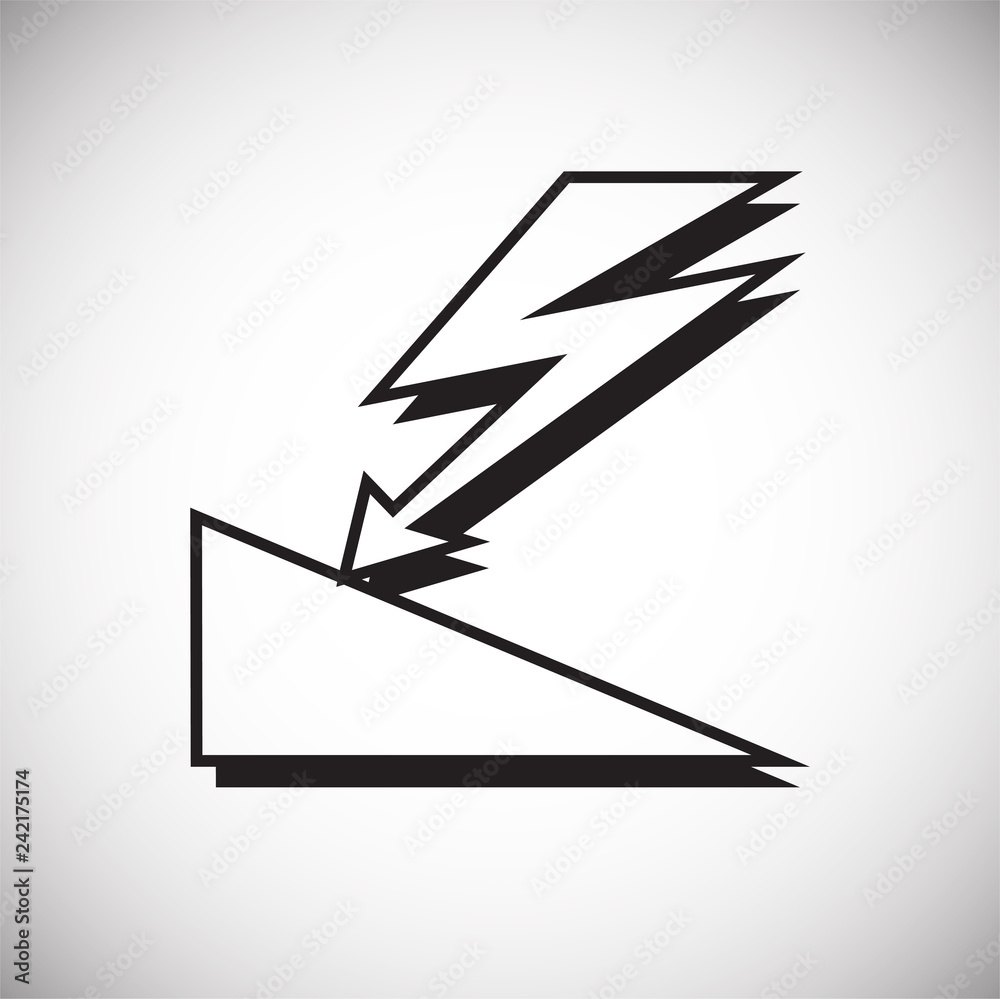 Fototapete Lightning icon on white background for graphic and web design, Modern simple vector sign. Internet concept. Trendy symbol for website design web button or mobile