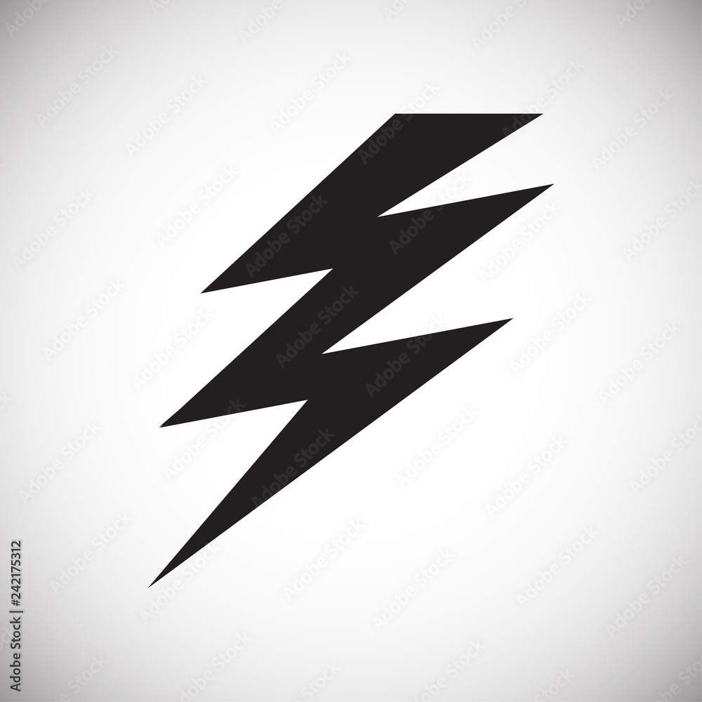 Fototapete Lightning icon on white background for graphic and web design, Modern simple vector sign. Internet concept. Trendy symbol for website design web button or mobile