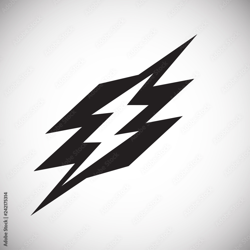 Fototapete Lightning icon on white background for graphic and web design, Modern simple vector sign. Internet concept. Trendy symbol for website design web button or mobile