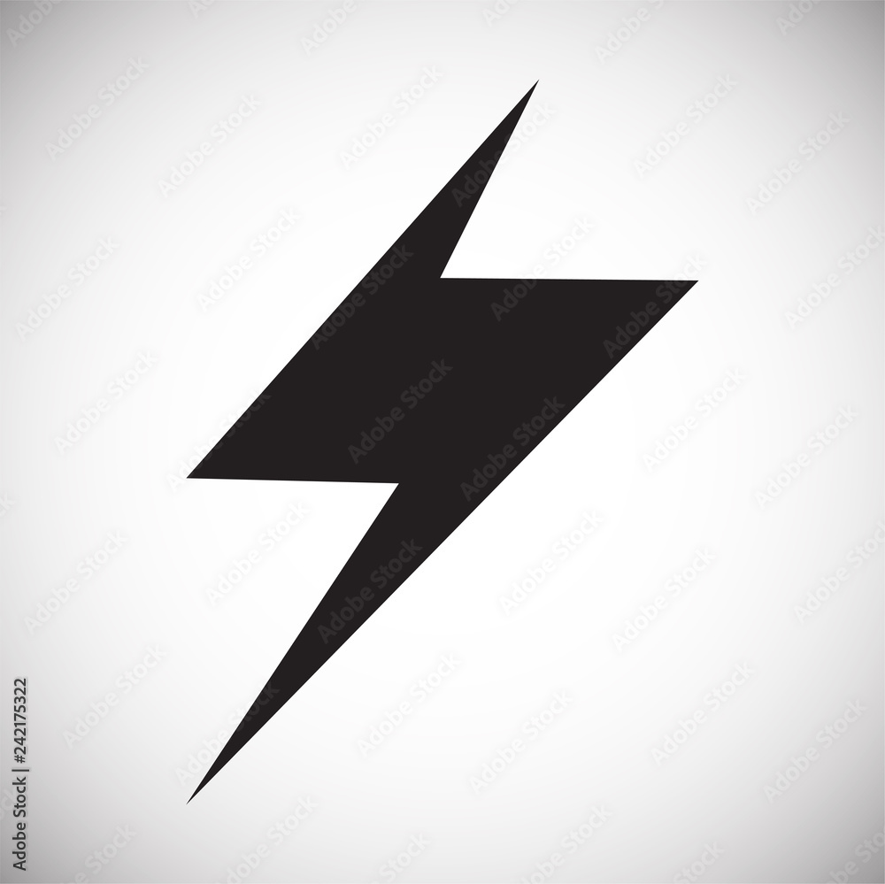 Fototapete Lightning icon on white background for graphic and web design, Modern simple vector sign. Internet concept. Trendy symbol for website design web button or mobile