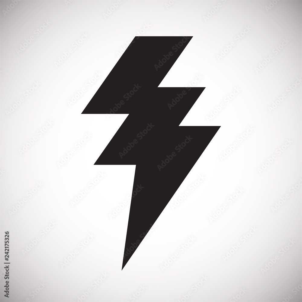 Fototapete Lightning icon on white background for graphic and web design, Modern simple vector sign. Internet concept. Trendy symbol for website design web button or mobile