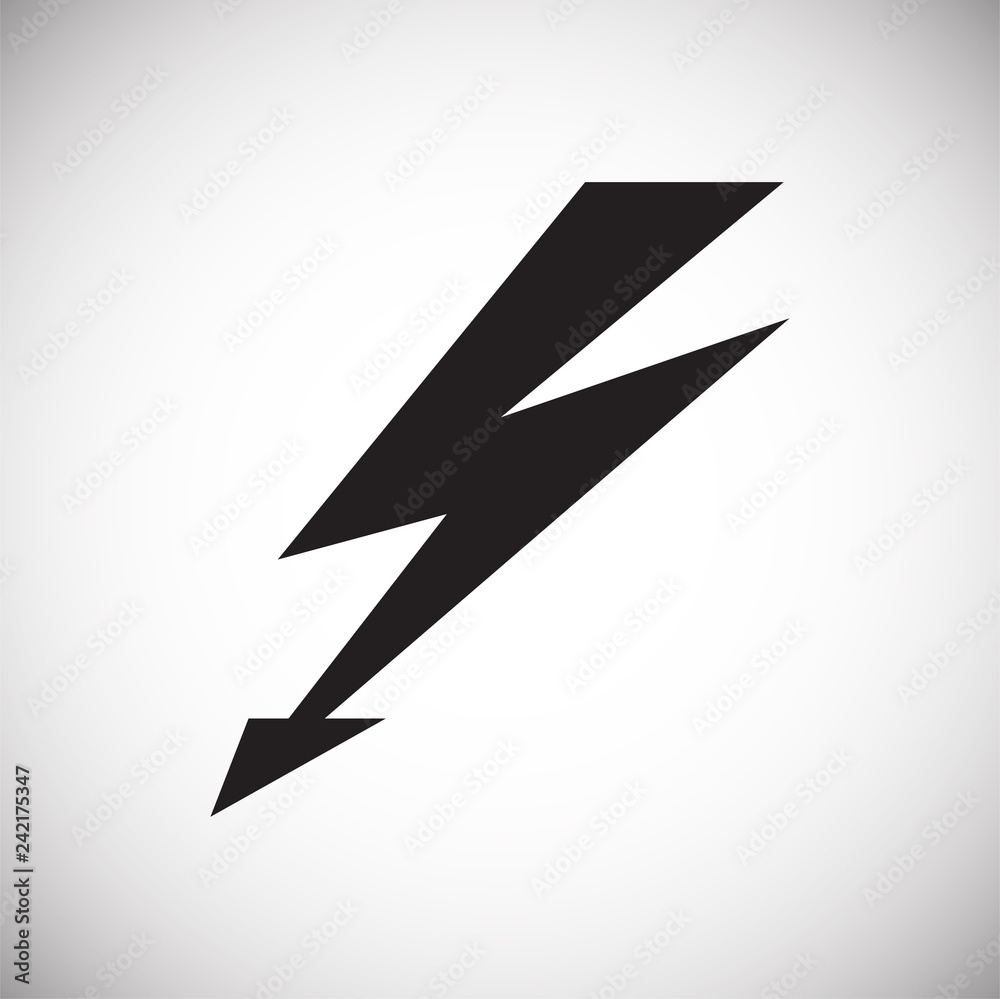 Fototapete Lightning icon on white background for graphic and web design, Modern simple vector sign. Internet concept. Trendy symbol for website design web button or mobile