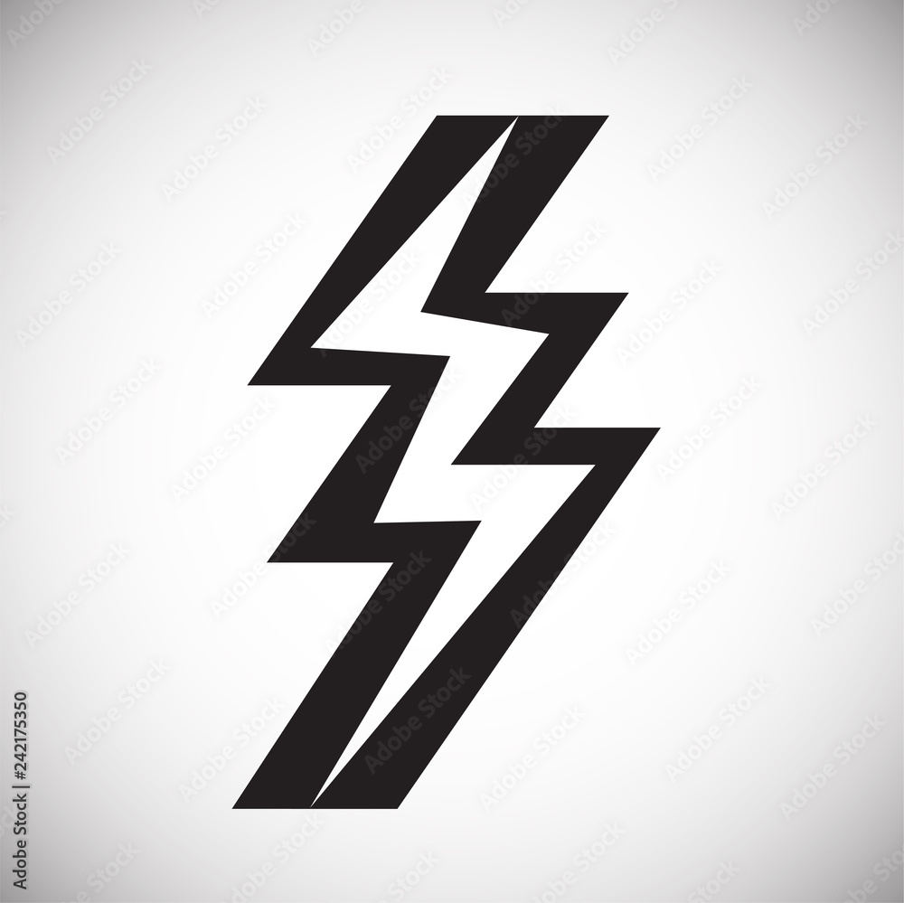 Fototapete Lightning icon on white background for graphic and web design, Modern simple vector sign. Internet concept. Trendy symbol for website design web button or mobile