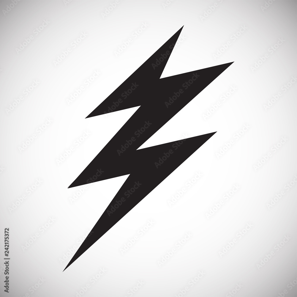 Fototapete Lightning icon on white background for graphic and web design, Modern simple vector sign. Internet concept. Trendy symbol for website design web button or mobile