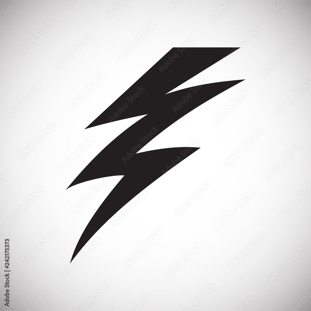 Fototapete Lightning icon on white background for graphic and web design, Modern simple vector sign. Internet concept. Trendy symbol for website design web button or mobile