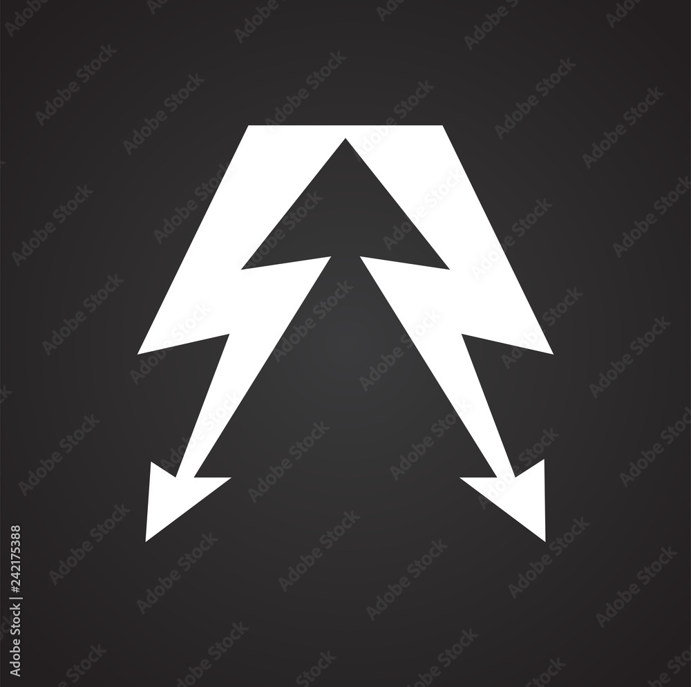 Fototapete Lightning icon on black background for graphic and web design, Modern simple vector sign. Internet concept. Trendy symbol for website design web button or mobile