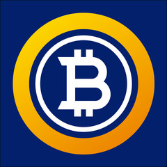 Bitcoin gold BTCG cryptocurrency icon logo symbol