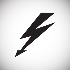 Lightning icon on white background for graphic and web design, Modern simple vector sign. Internet concept. Trendy symbol for website design web button or mobile