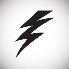Lightning icon on white background for graphic and web design, Modern simple vector sign. Internet concept. Trendy symbol for website design web button or mobile