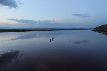 Obraz na płótnie Canvas Limiteless Horizon - Beautiful Dusk at Lake Magadi Kenya