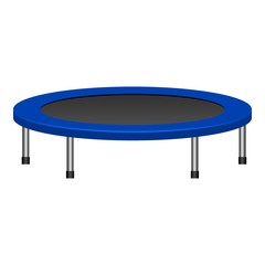 Kid trampoline icon. Realistic illustration of kid trampoline vector icon for web design