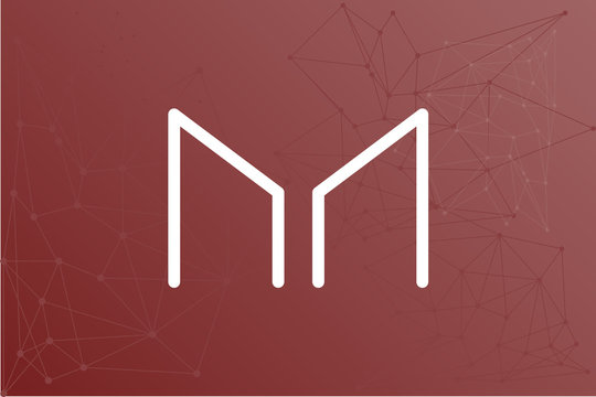 Maker mkr cryptocurrency vector symbol network illustration