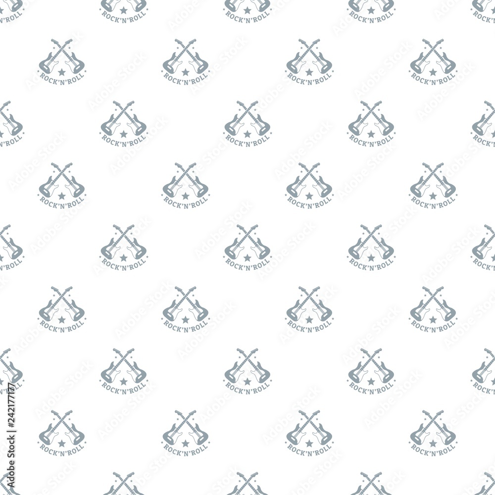 Poster rock n roll pattern vector seamless repeat for any web design