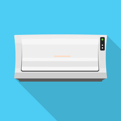 Fototapeta premium Old air conditioner icon. Flat illustration of old air conditioner vector icon for web design