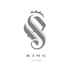 Abstract lion logo,symbol vintage style. Vector illustration.