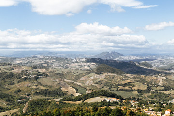 Fototapeta na wymiar aerial view of mountains