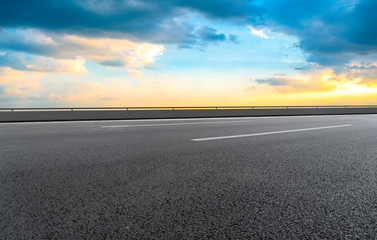Air highway asphalt road and beautiful sky scenery