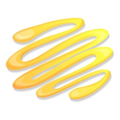 Mustard creme icon. Cartoon of mustard creme vector icon for web design isolated on white background