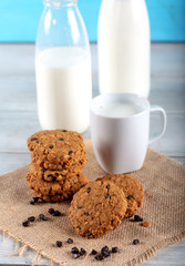 Rye cookies with chocolate