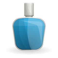 Blue marine perfume icon. Cartoon of blue marine perfume vector icon for web design isolated on white background
