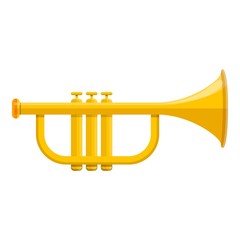 Music trumpet icon. Cartoon of music trumpet vector icon for web design isolated on white background © nsit0108