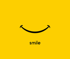 Smile icon vector graphic design symbol or logo