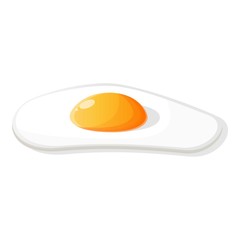 Fried egg icon. Cartoon of fried egg vector icon for web design isolated on white background