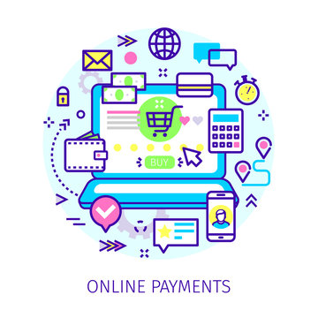 Concept of online payments.