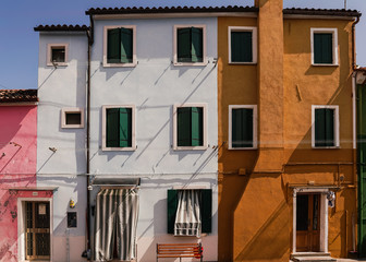 colorful buildings in Burano, Venice, Italy 