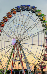 Fototapeta premium Big color wheel at a fairground