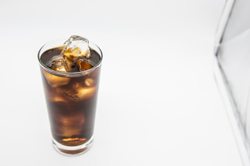 glass of soda and cola