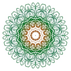 Vector round abstract Mandala style decorative element. Hand-Drawn Vector illustration. Can be used for textile, greeting card, coloring book, phone case print