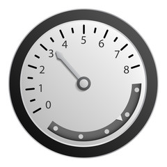 Tachometer icon. Realistic illustration of tachometer vector icon for web design